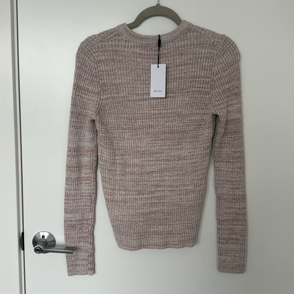 NWT Reiss Suri Wool Blend pink Jumper sweater Large $240 - Picture 8 of 11
